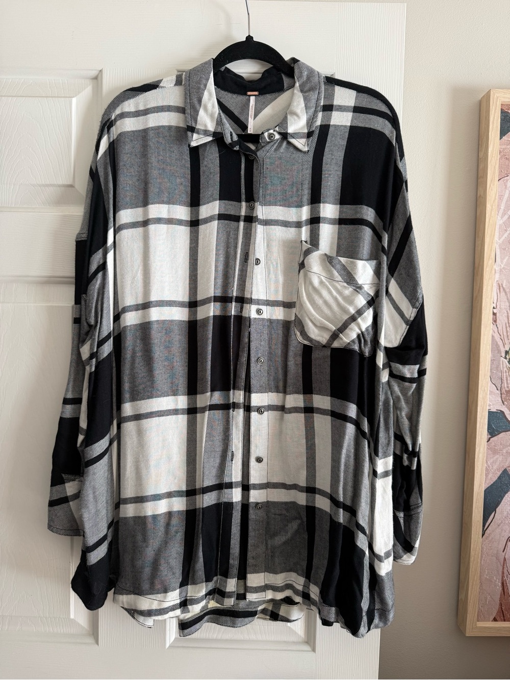 Free People Oversized Plaid Tunic